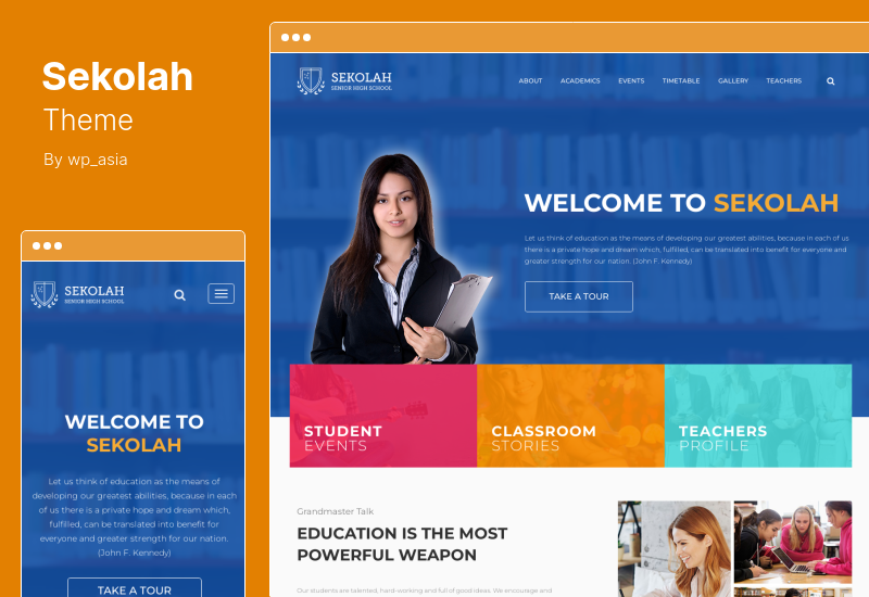 Sekolah Theme - WordPress dla Senior High School