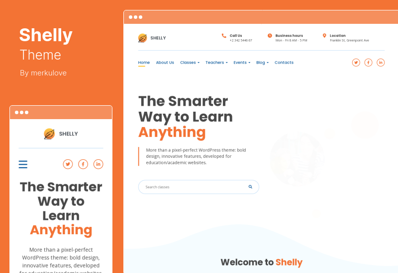 Shelly Theme - Школьная тема WordPress