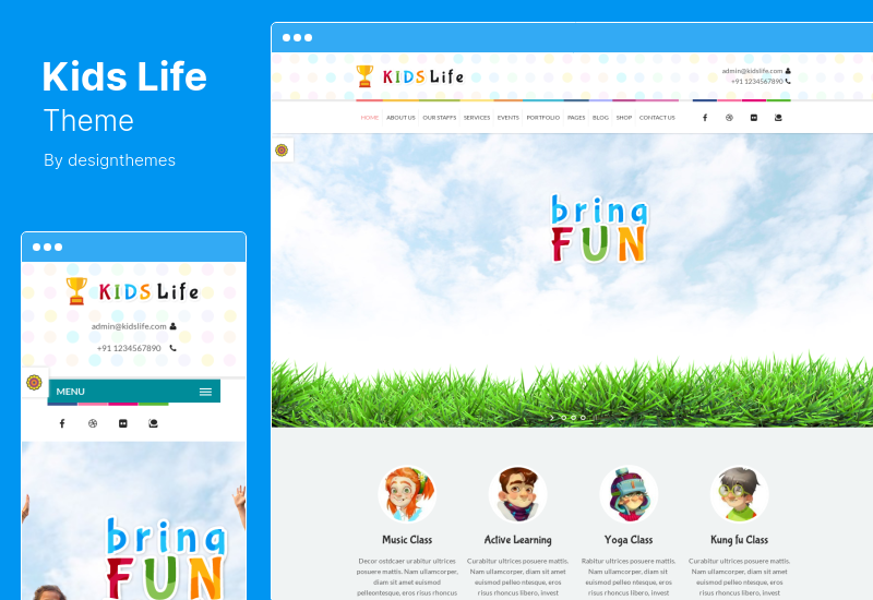 Kids Life Theme - Тема WordPress для детской школы