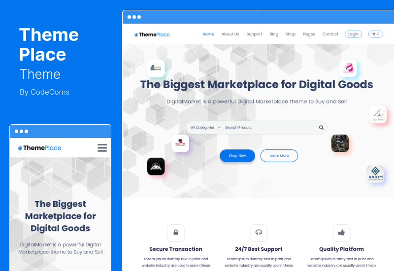 ThemePlace Teması - Marketplace WordPress Teması