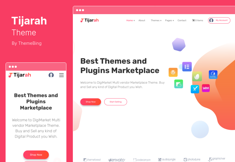 Tijarah Teması - Dijital Pazar Yeri WooCommerce Teması