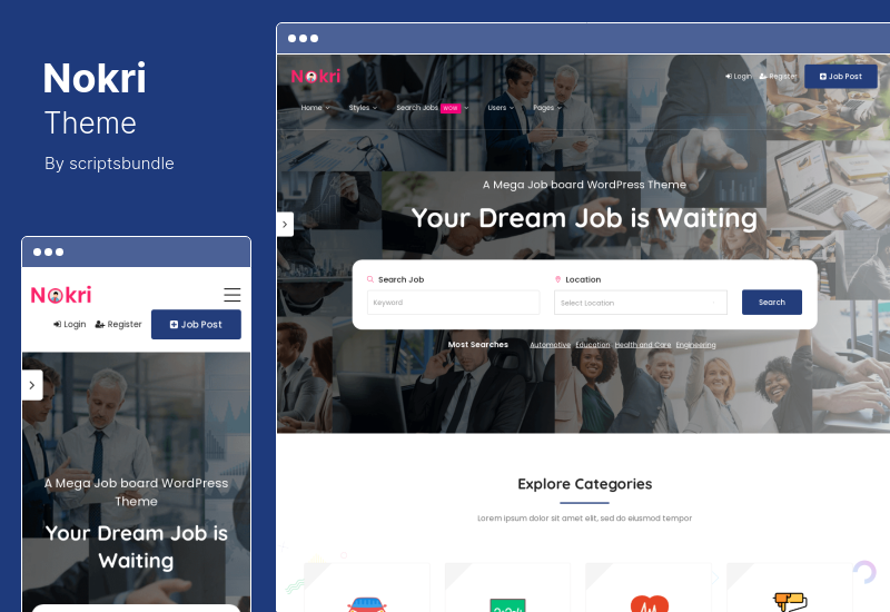 Tema Nokri - Tema WordPress pentru Job Board