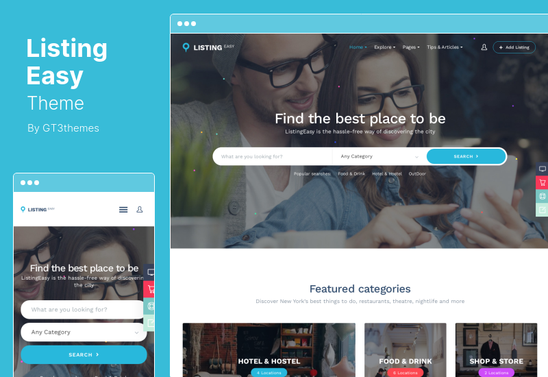 ListingEasy Theme - รายการไดเรกทอรี WordPress Theme