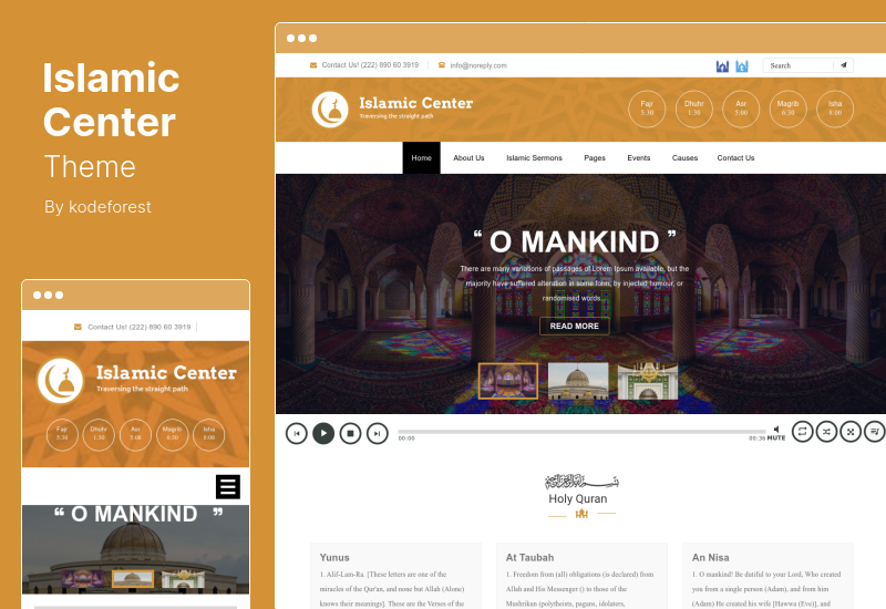 Islamic Center Theme - Religiöses WordPress-Thema