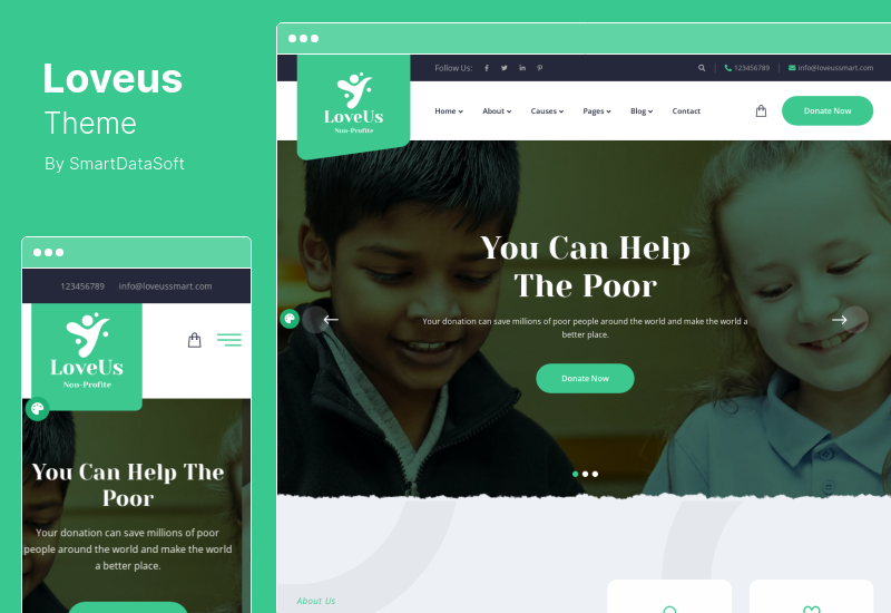Loveus Theme — Тема WordPress для некоммерческой благотворительной организации