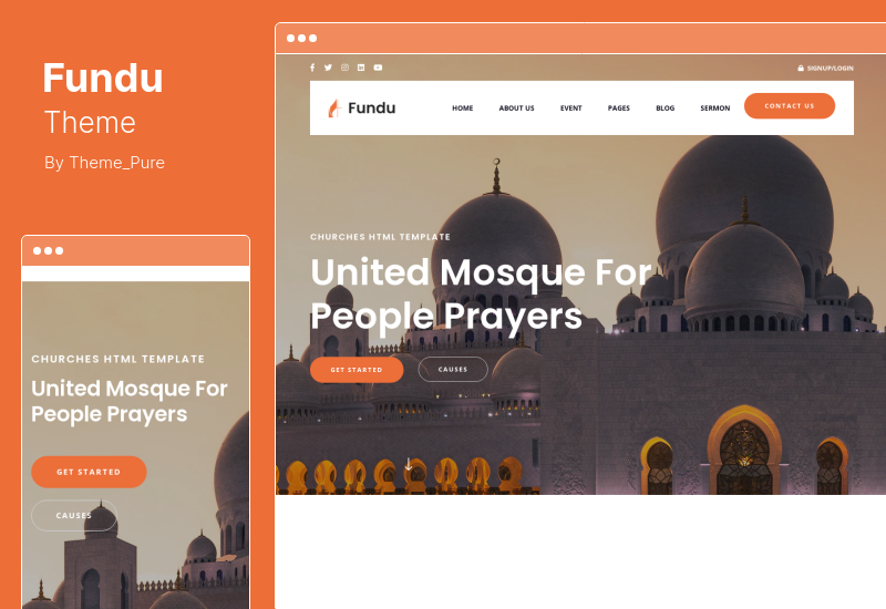 Motyw Fundu - Motyw religijny WordPress