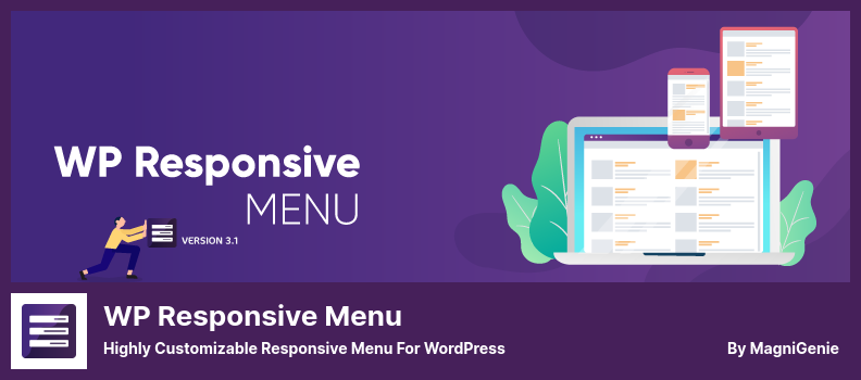 ปลั๊กอินเมนูตอบสนอง WP - เมนูตอบสนองที่ปรับแต่งได้สูงสำหรับ WordPress