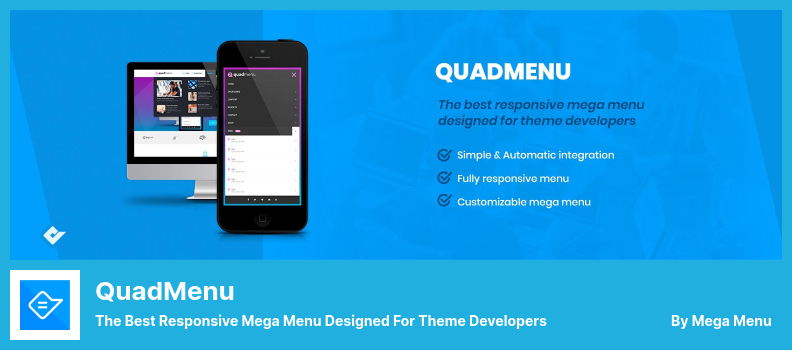 QuadMenu Plugin - Cel mai bun mega meniu receptiv conceput pentru dezvoltatorii de teme