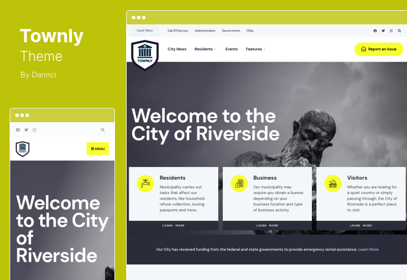 Townly Theme - Tema de WordPress para gobiernos y municipios