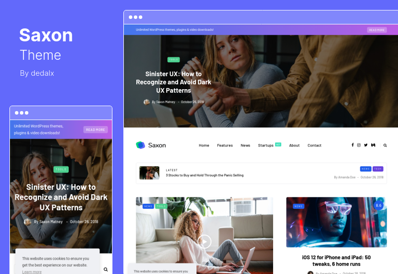 Saxon Theme - Konten Viral Blog & Majalah Pemasaran Tema WordPress