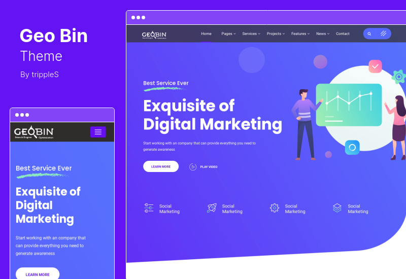 GeoBin-Theme - SEO, Startup & SaaS WordPress-Thema