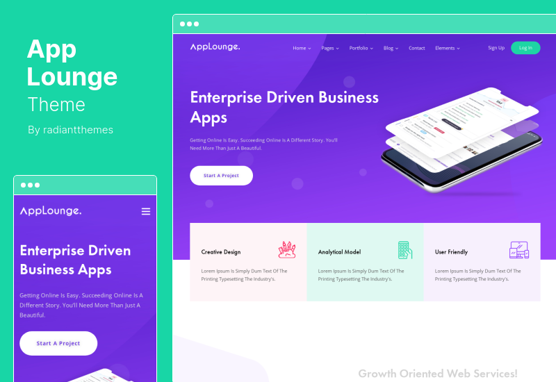 AppLounge 主题 - 多用途 SaaS WordPress 主题