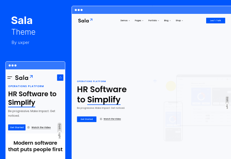 Sala Theme - Startup & Tema WordPress SaaS