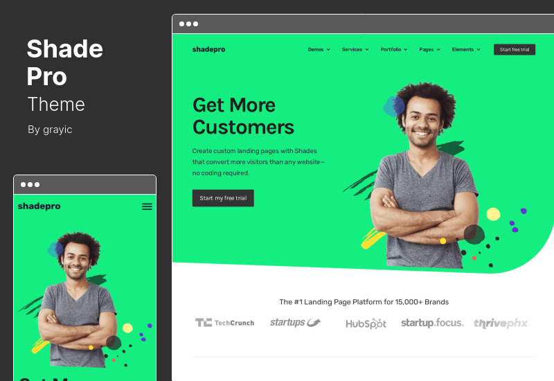 Tema ShadePro - Tema Startup & SaaS WordPress