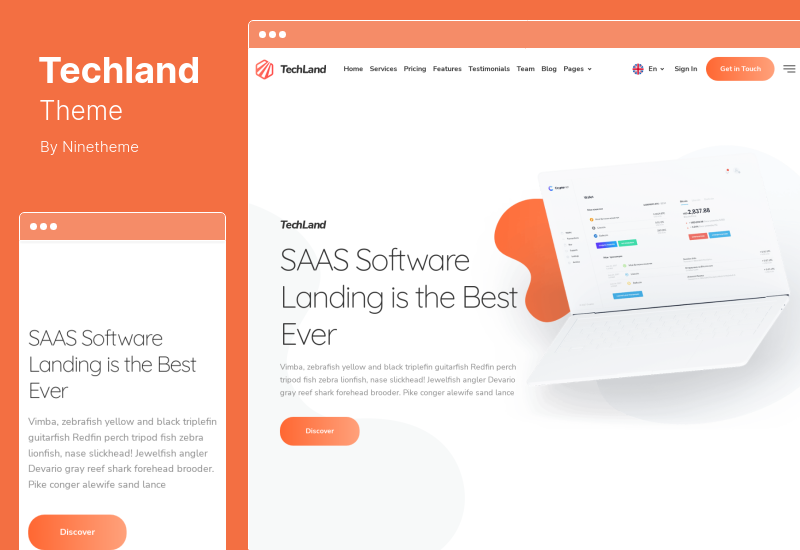 Techland Theme - Saas Startup Technology Marketing Agency WordPress 主題