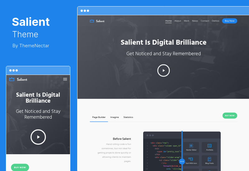 Salient Theme - креативная многоцелевая тема WooCommerce