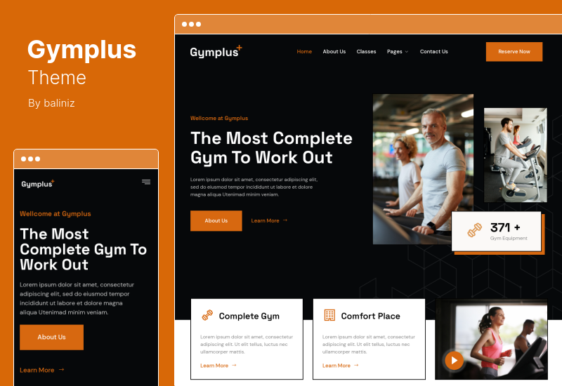 Gymplus Theme - Kit Templat Elemen Gym & Kebugaran