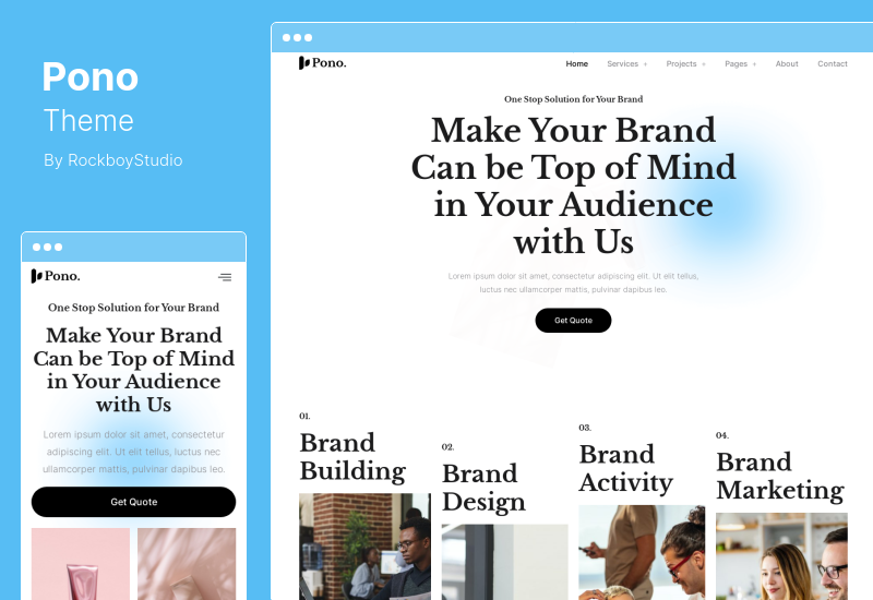 Pono Theme - Creative Agency Elementor Template Kit