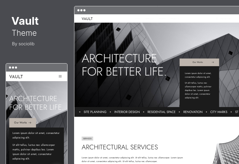 Tema Vault - Architettura Interior Elementor Template Kit