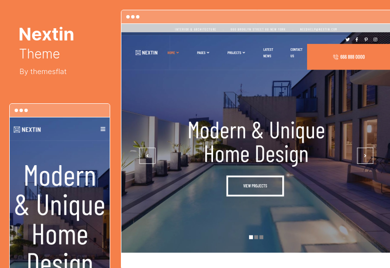 Nextin Theme - Kit Template Elemen Interior Arsitektur