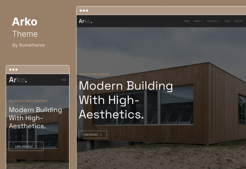 Tema Arko - Architettura Elementor Template Kit