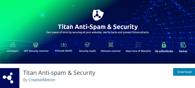 Plugin Titan Anti Spam WordPress