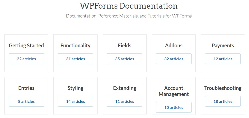 WPForms 文档