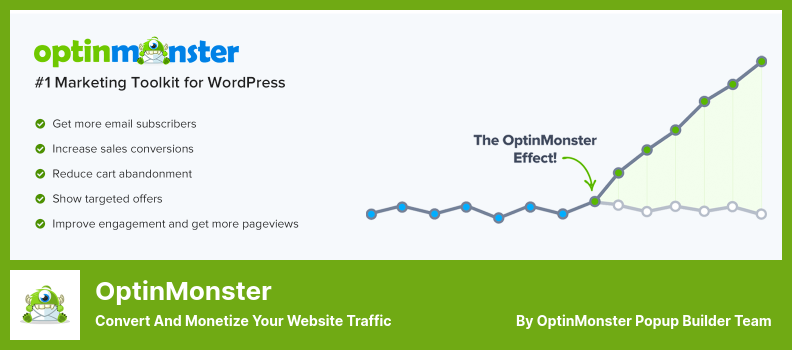 Complemento OptinMonster: convierta y monetice el tráfico de su sitio web