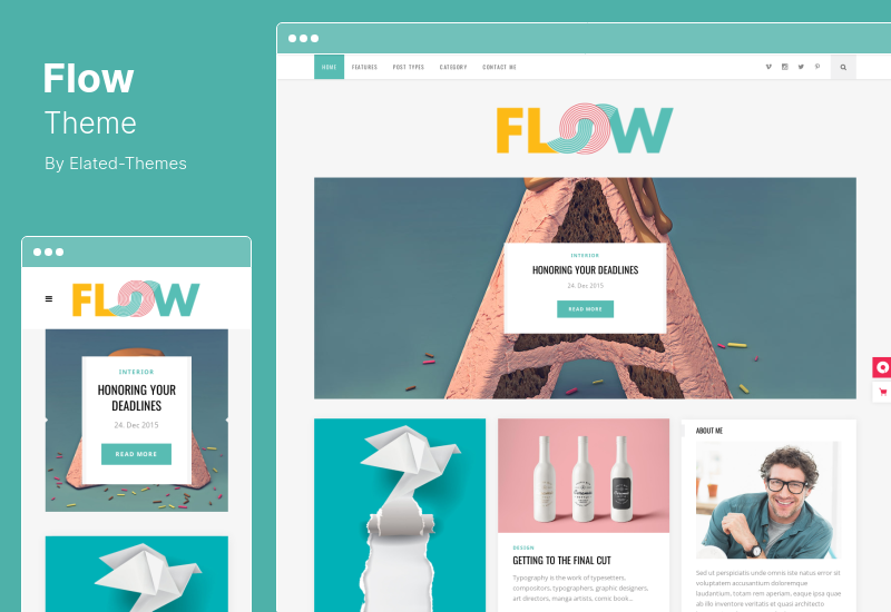 Flow Theme - บล็อกสร้างสรรค์ WordPress Theme