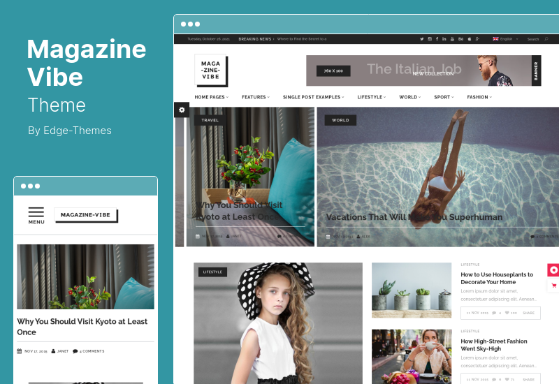 Magazine Vibe Theme - Tema WordPress pentru ziar