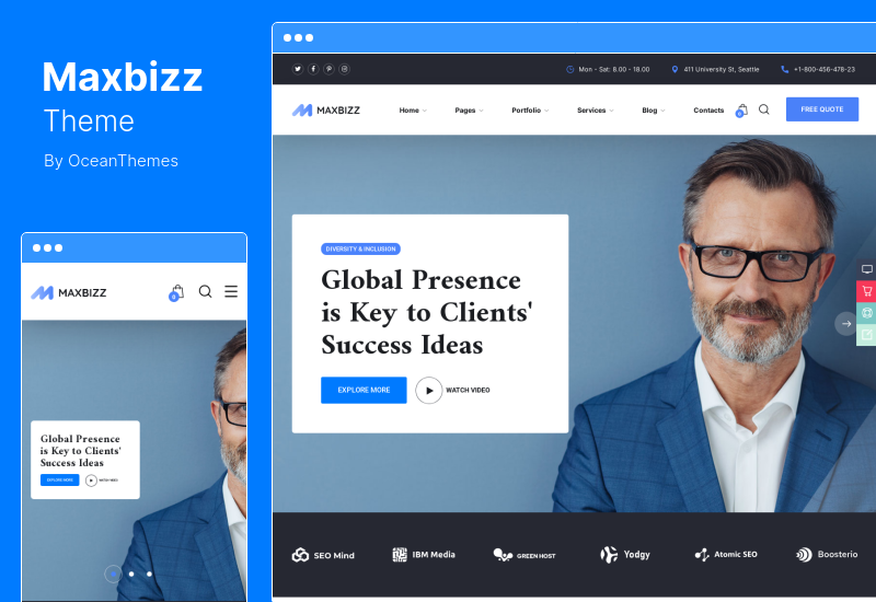 Tema Maxbizz - Tema WordPress Consulting Financial Elementor