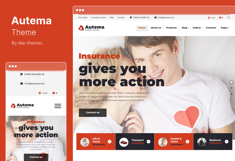 ธีม Autema - เงินกู้ด่วน Bitcoin ตัวแทนประกันภัยธุรกิจโค้ช WordPress Theme