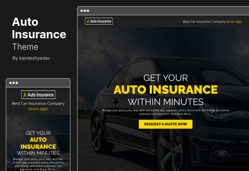 Auto-Versicherungs-Theme - Versicherungs-WordPress-Theme