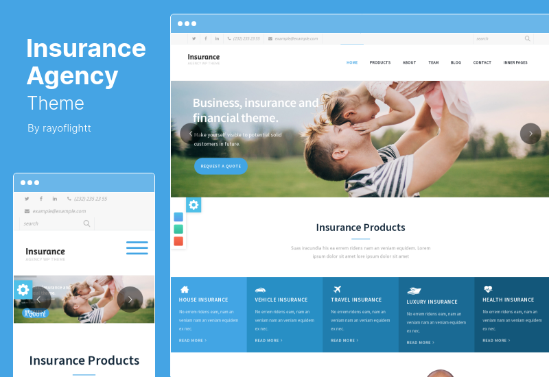 Tema de la agencia de seguros - Tema de WordPress de negocios