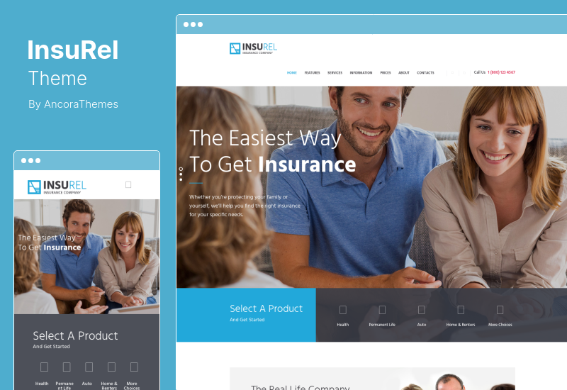 Tema InsuRel - Tema WordPress de Finanças de Seguros