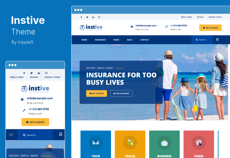 Instive Theme - Tema de WordPress para seguros