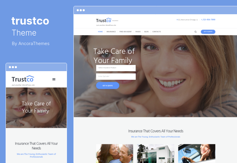 Trustco Theme — тема WordPress для страхового агентства, финансов и бизнеса