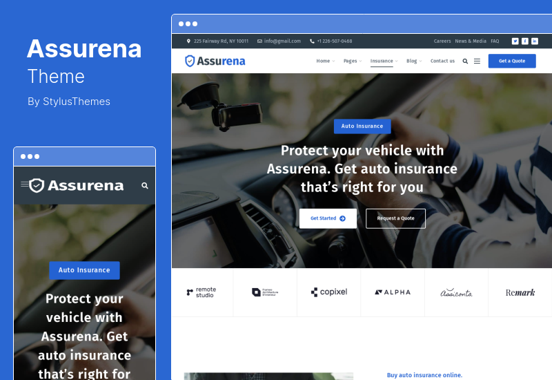 Assurena Theme - Tema de WordPress para agencias de seguros