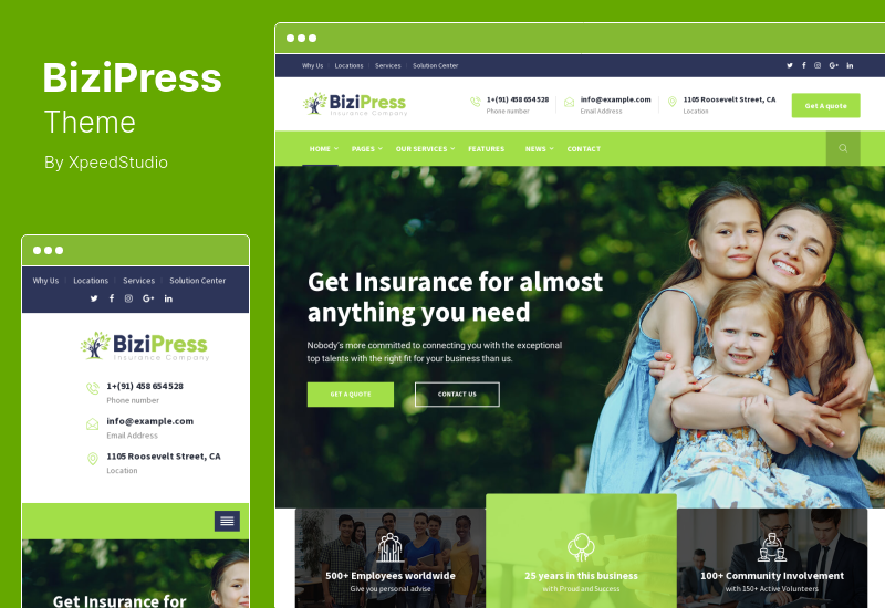 Tema BiziPress - Tema WordPress Badan Asuransi Keuangan