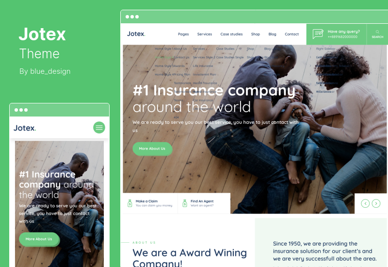 Jotex Theme - страховая WordPress тема