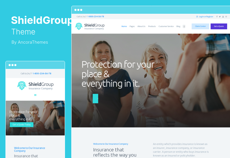 Тема ShieldGroup — тема WordPress для страховых финансов