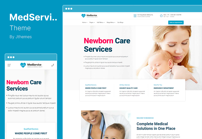 MedService 主题 - 医疗诊所和医院 WordPress 主题