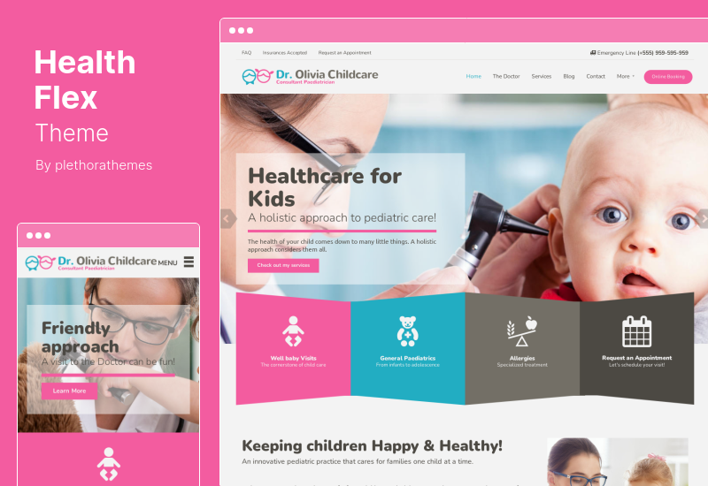 HealthFlex-Theme - WordPress-Thema für Arzt, medizinische Klinik und Gesundheit