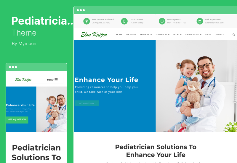 Pediatrician Theme - тема WordPress для ухода за детьми