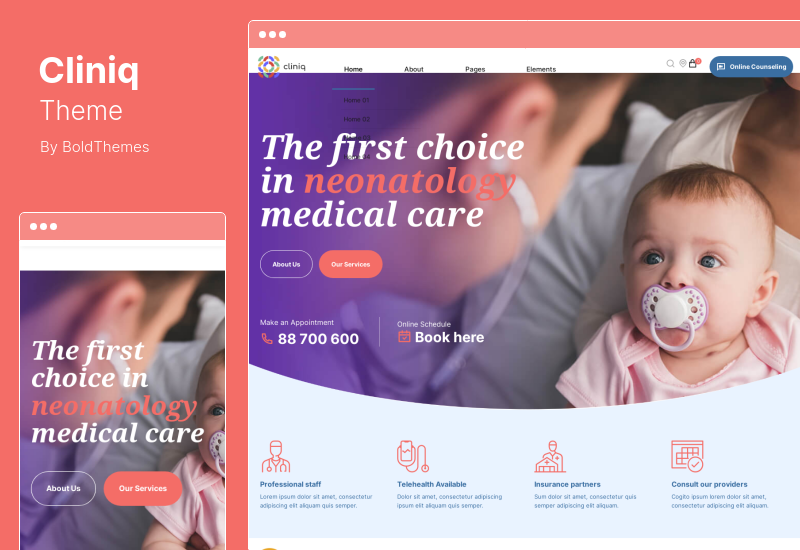 Cliniq Theme - Doctor, Health & Medical WordPress Theme