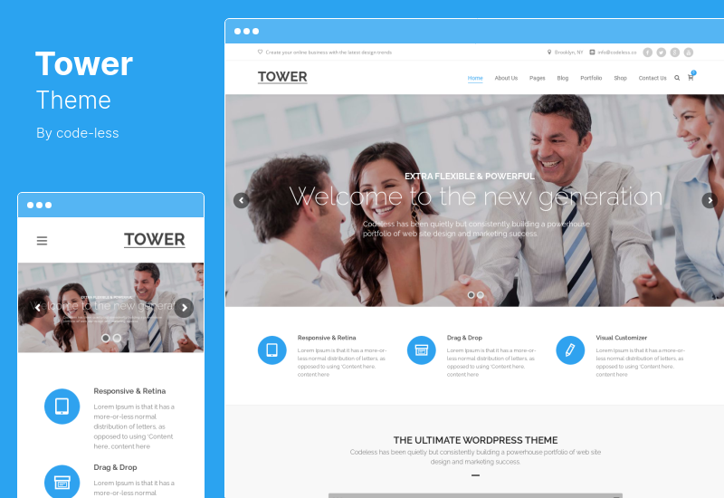 Tower Theme — тема WordPress для бизнеса