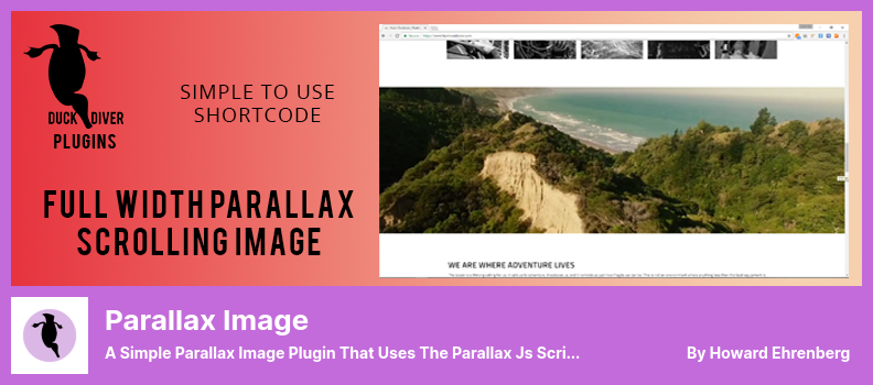 Plugin de imagine Parallax - Un plugin simplu de imagine Parallax care utilizează scriptul Parallax Js de la Pixelcog