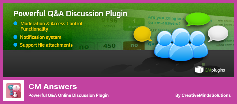 CM Answers Plugin - Leistungsstarkes Q&A-Online-Diskussions-Plugin