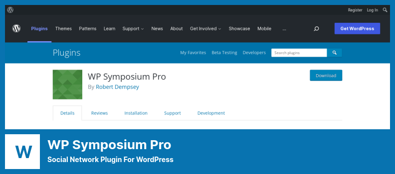 WP Symposium Pro 플러그인 - WordPress용 소셜 네트워크 플러그인