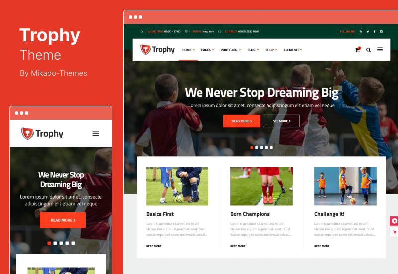 Trophy Theme - Tema de WordPress para clubes de fútbol y fútbol